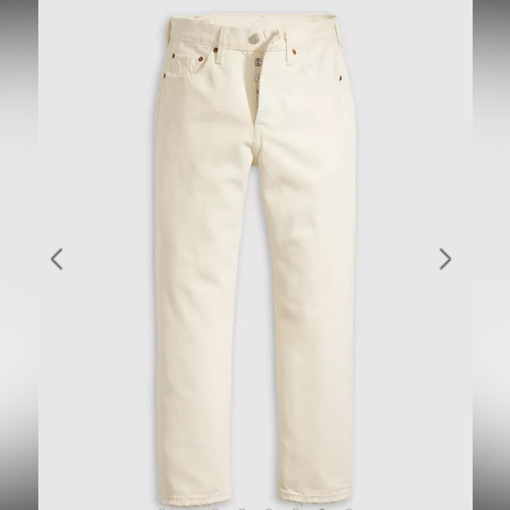 **NWT** Levi’s 501 Original Cropped Women’s Jeans - Ecru